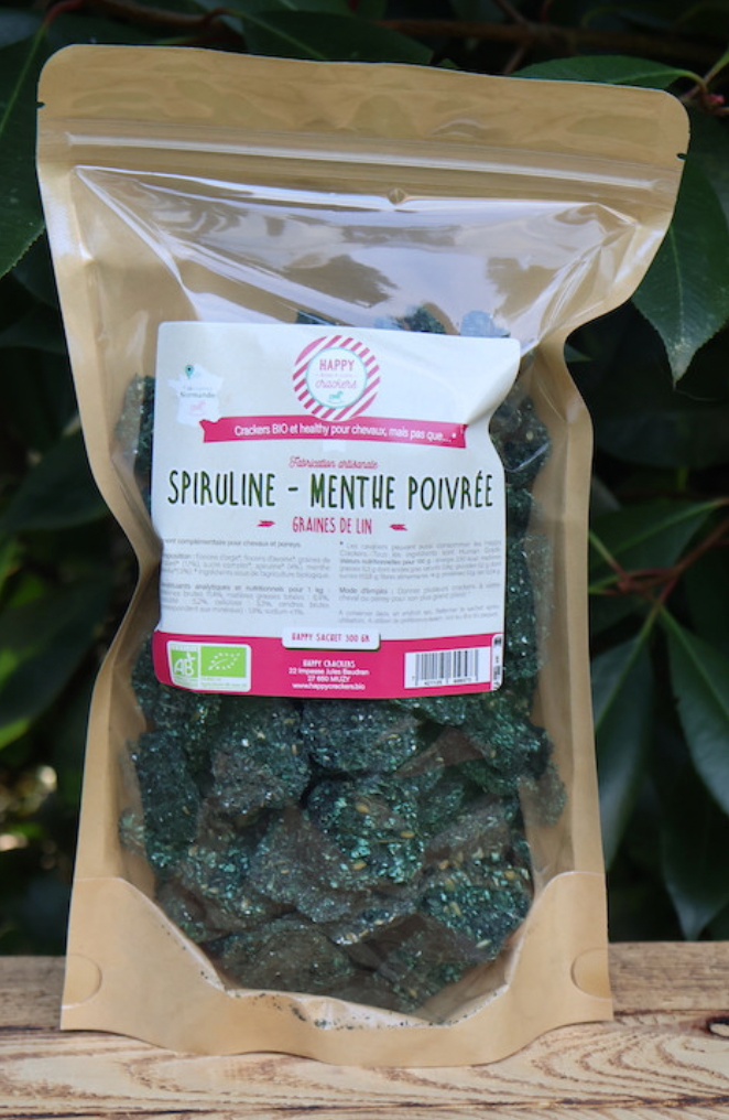 Crackers Cheval Spiruline Menthe poivrée