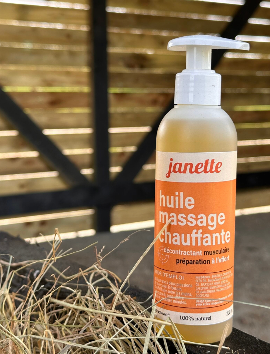 Huile de massage chauffante
