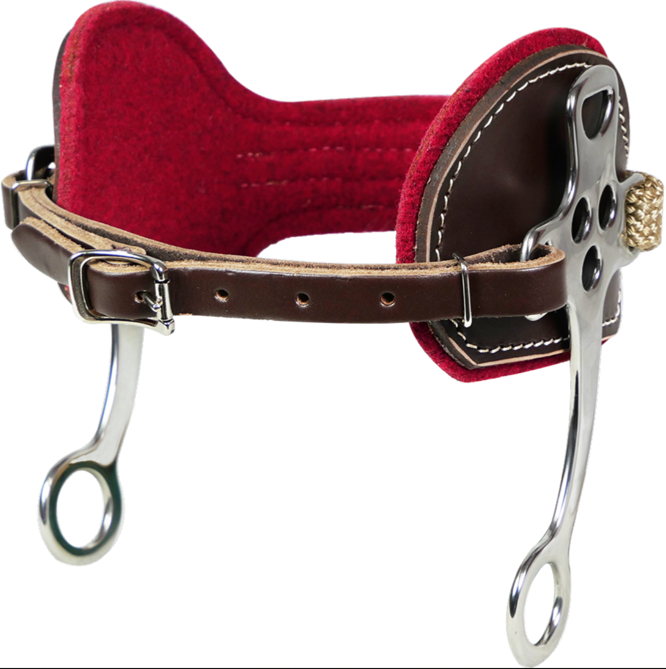 Hackamore en cuir et feutre de laine