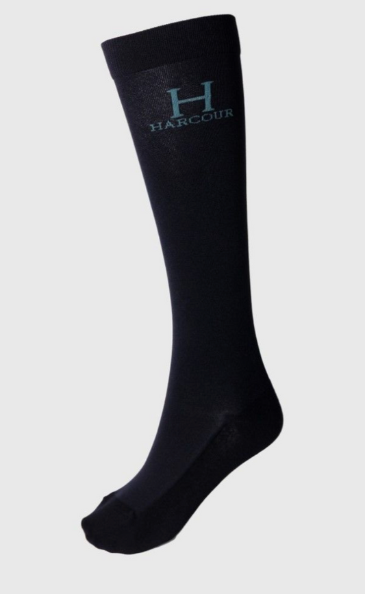 HARCOUR - Chaussettes badminton Navy Peacok