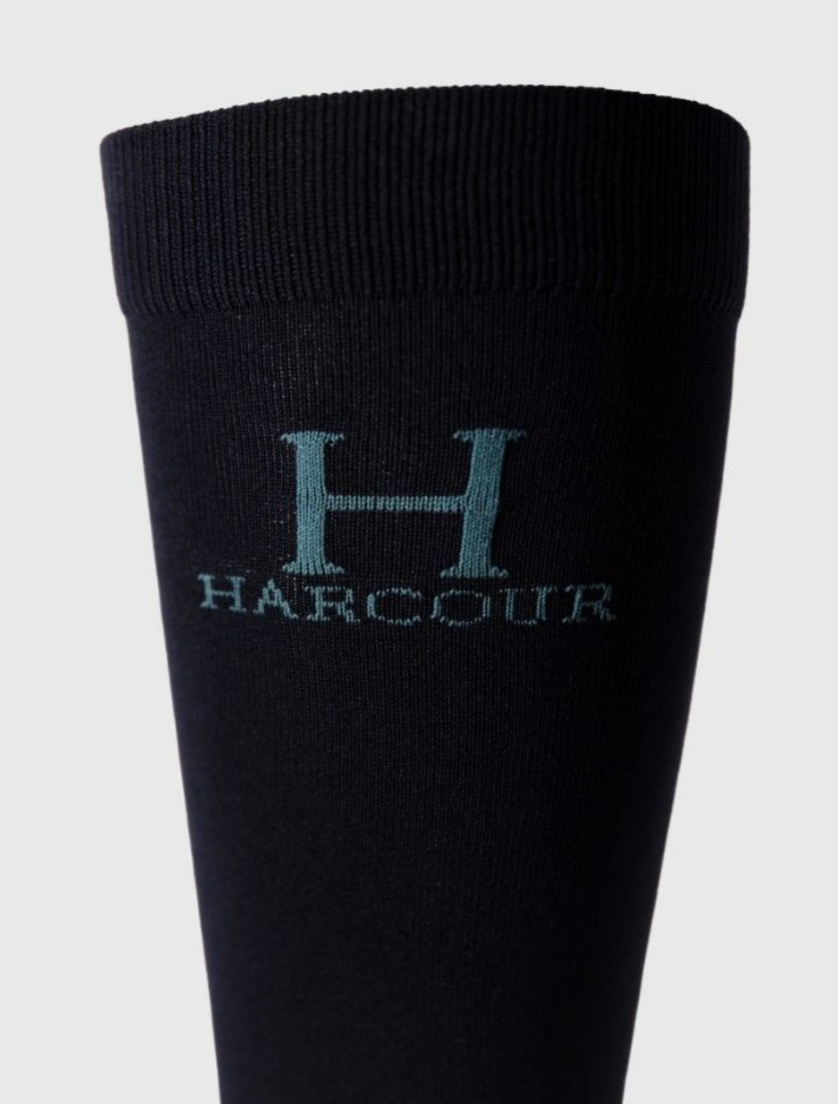 HARCOUR - Chaussettes badminton Navy Peacok
