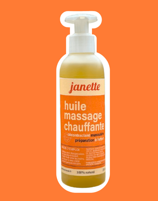 Huile de massage chauffante