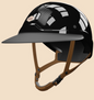 Casque Armet jugulaire marron