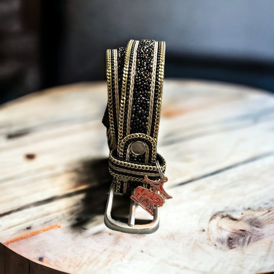 Ceinture Perles Noires Ju&pa
